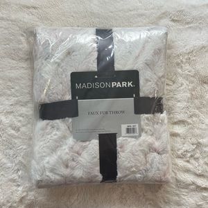 Blush Toned Oversized Faux Fur Throw Blanket